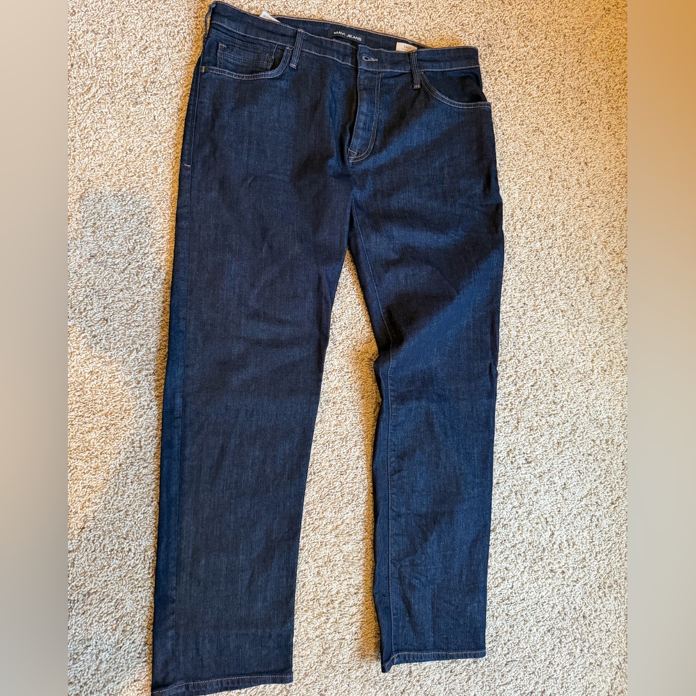 Mavi Men's Deep Indigo Straight Jeans